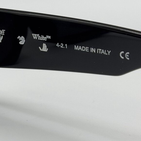 NEW OFF-WHITE CARRARA 007 BLACK OVAL UNISEX SUNGLASSES OFF-WHITE CARRARA main image 13